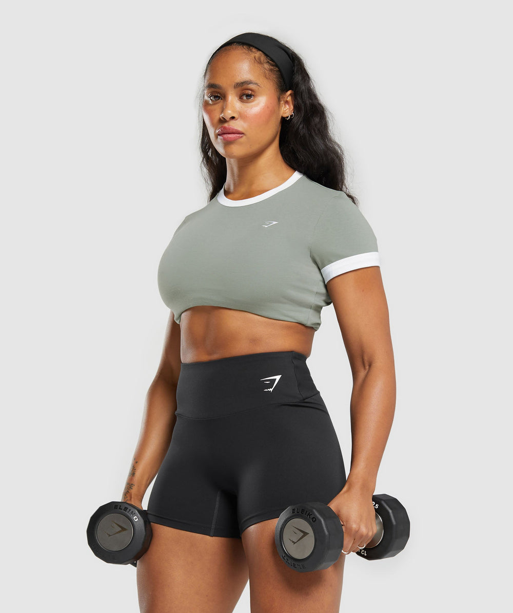 Lifting Baby T-Shirt Unit Green/White