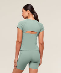 Running Back Vent T-Shirt Celeste Blue