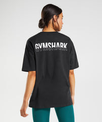 Fraction Oversized T-Shirt Black/White