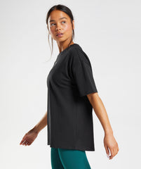 Fraction Oversized T-Shirt Black/White
