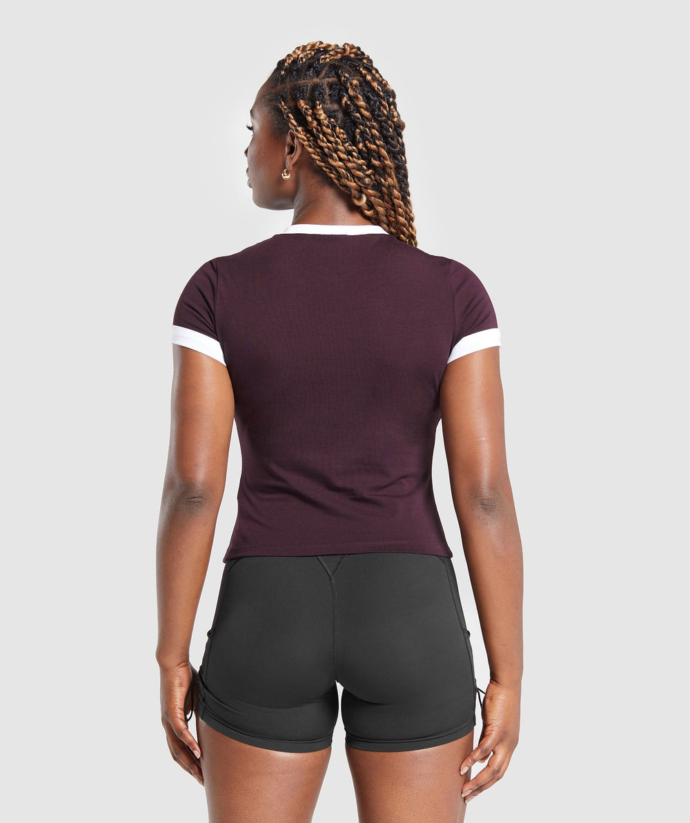 Lifting Baby T-Shirt Depth Purple/White
