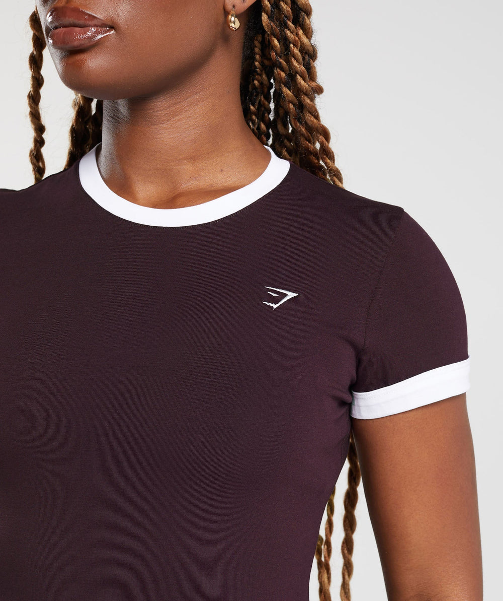Lifting Baby T-Shirt Depth Purple/White