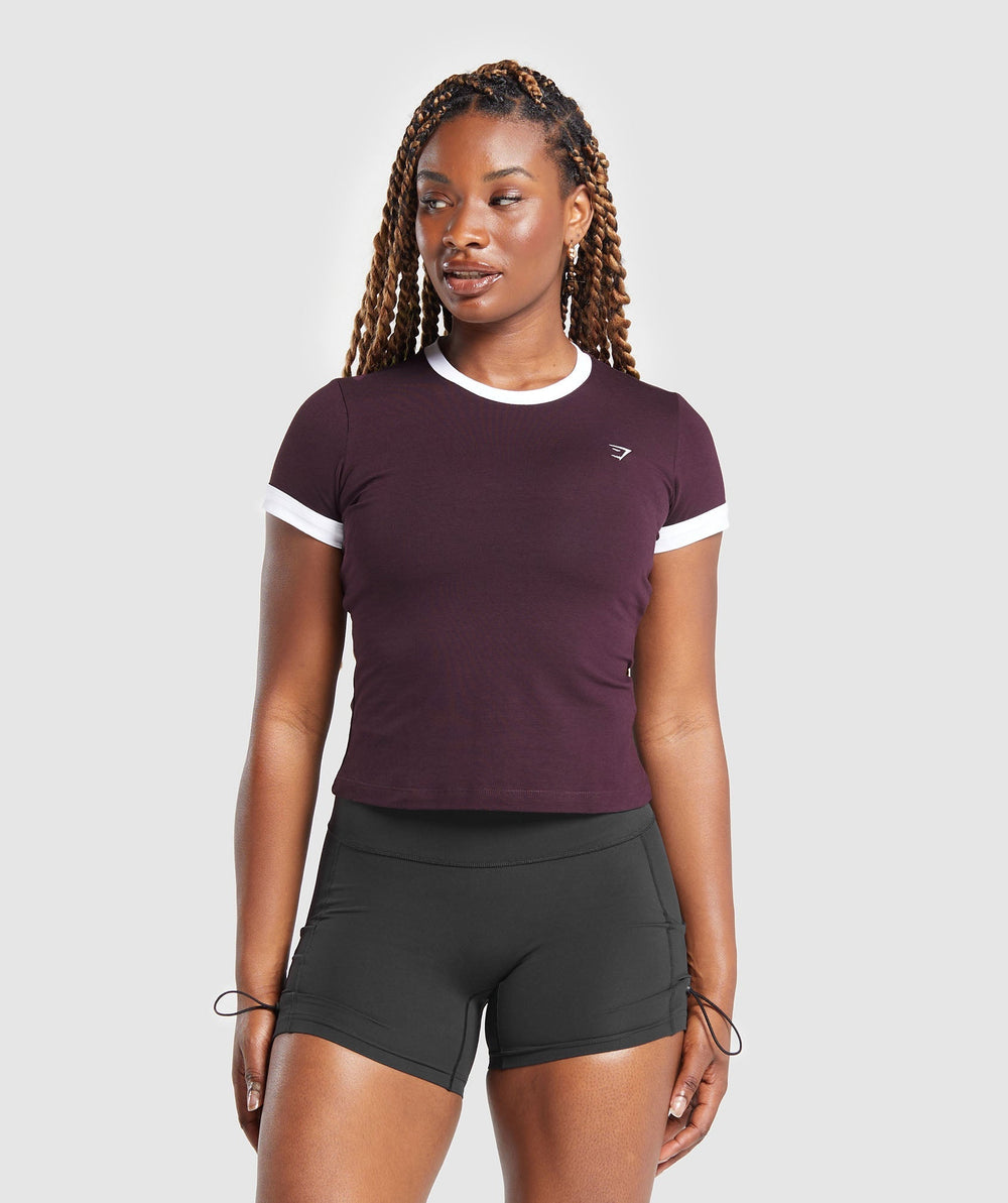Lifting Baby T-Shirt Depth Purple/White