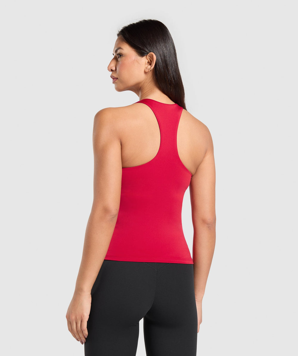 Everyday Racer Back Tank With Shelf Carmine Red