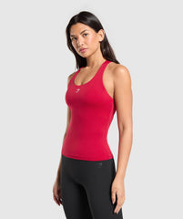 Everyday Racer Back Tank With Shelf Carmine Red