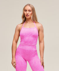 Adapt X Whitney Animal Seamless Midi Tank Sour Pink/Vibrant Pink