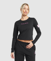 Tattoo Midi Long Sleeve T-Shirt Black