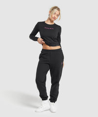 Tattoo Midi Long Sleeve T-Shirt Black