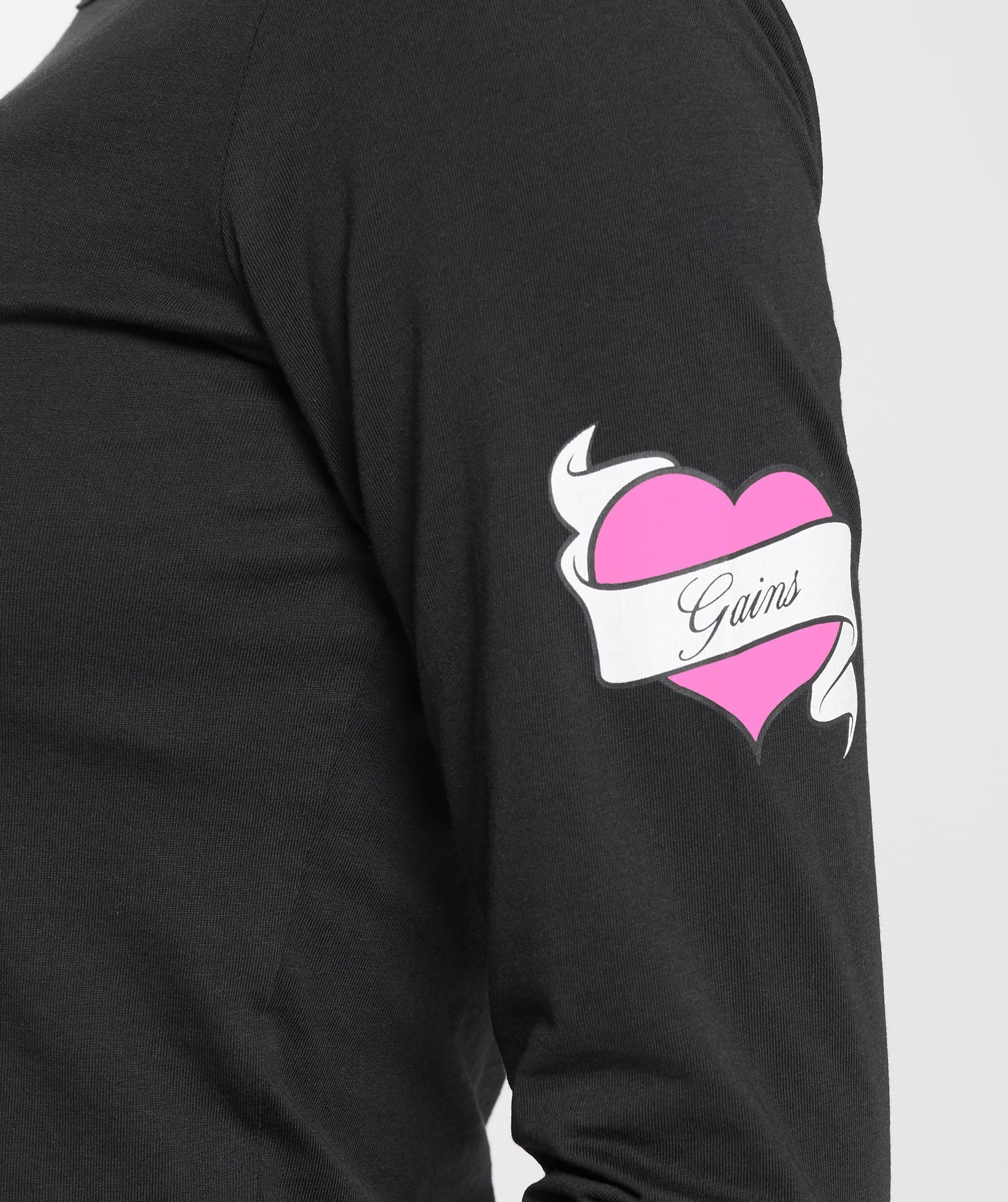 Tattoo Midi Long Sleeve T-Shirt Black
