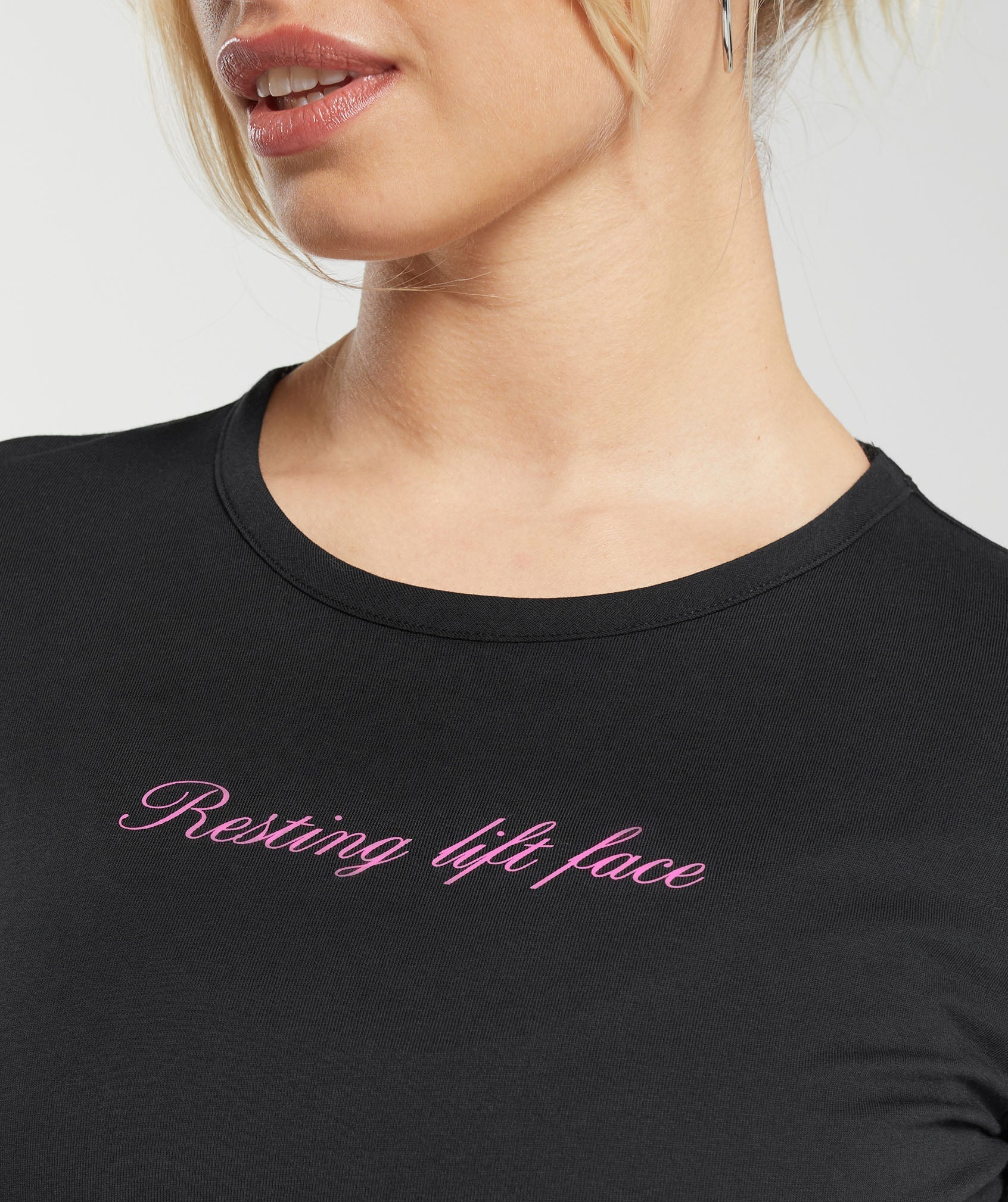 Tattoo Midi Long Sleeve T-Shirt Black