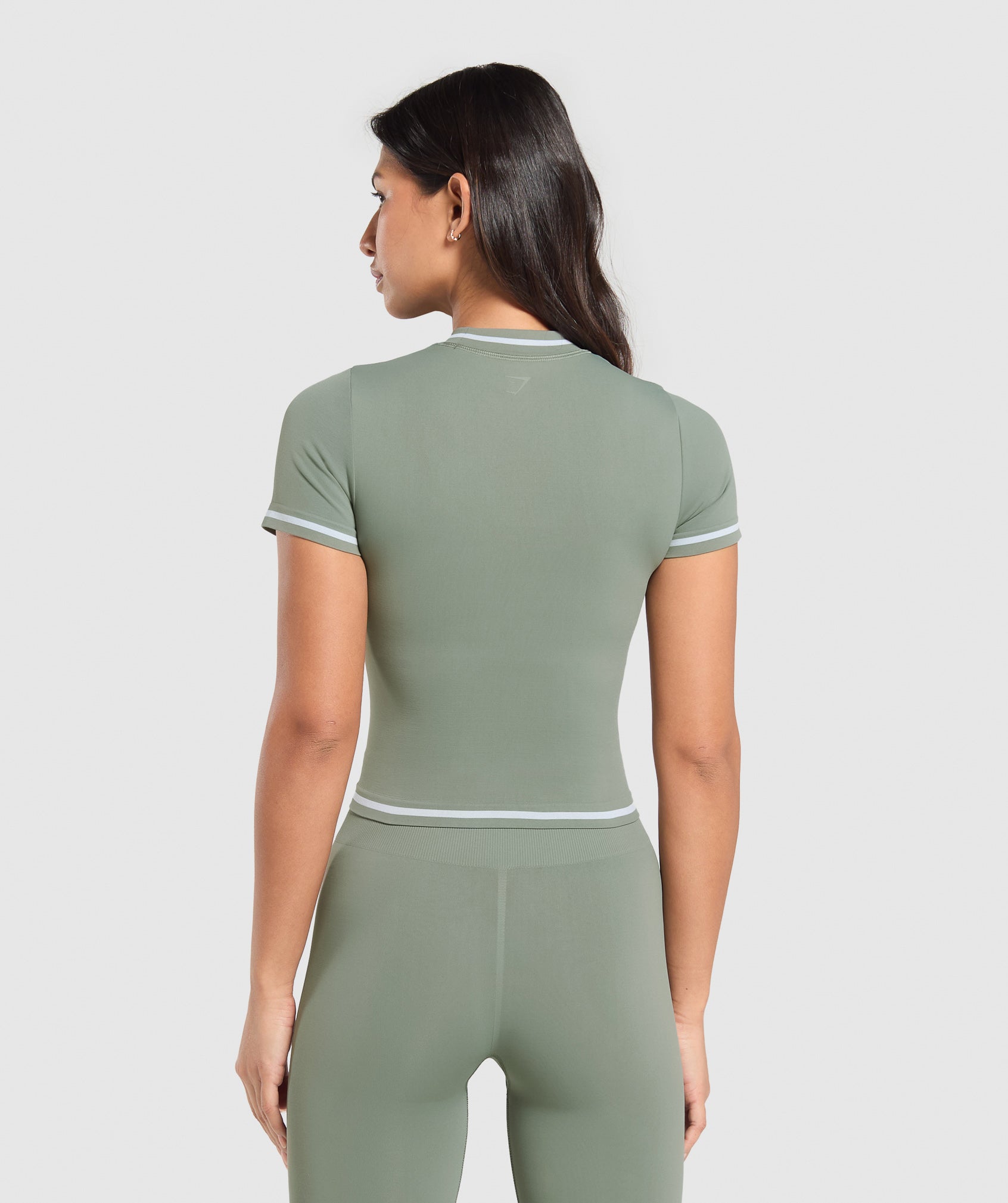 Contrast Seamless Midi Tee Unit Green