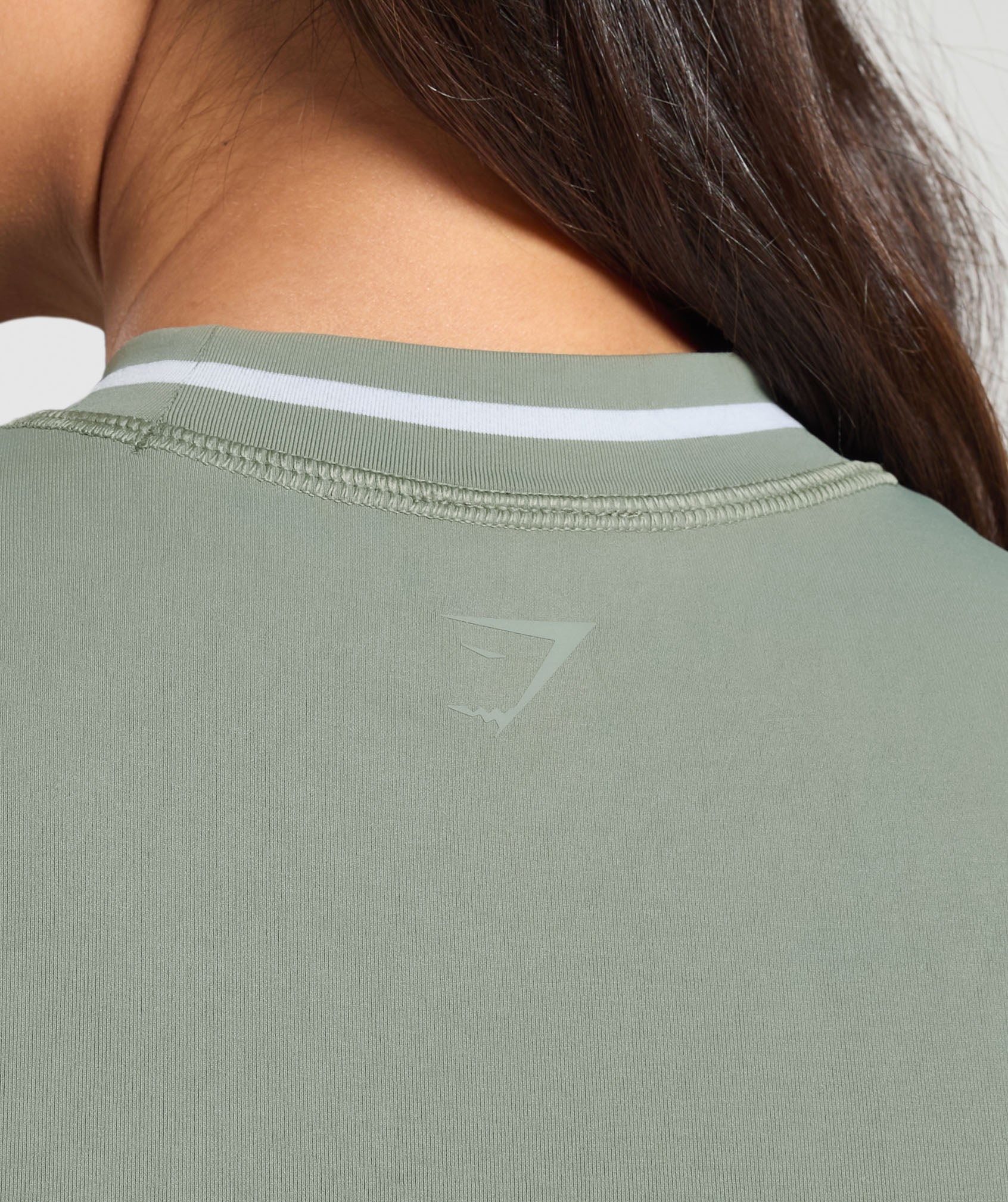 Contrast Seamless Midi Tee Unit Green