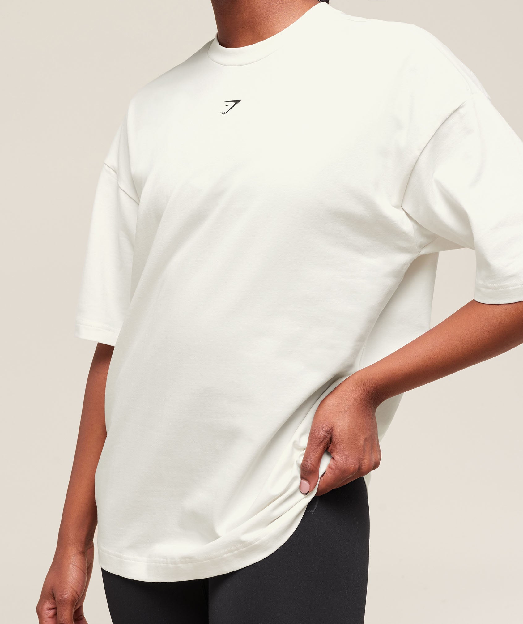 Cherry Graphic Oversized T-Shirt Soft White