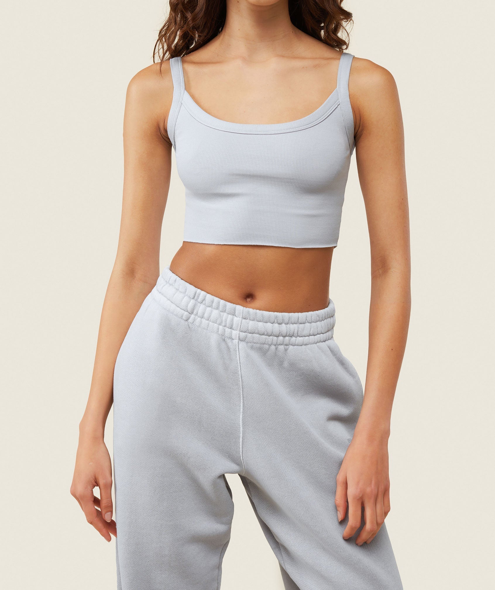 everywear Ribbed Tank Ice Grey
