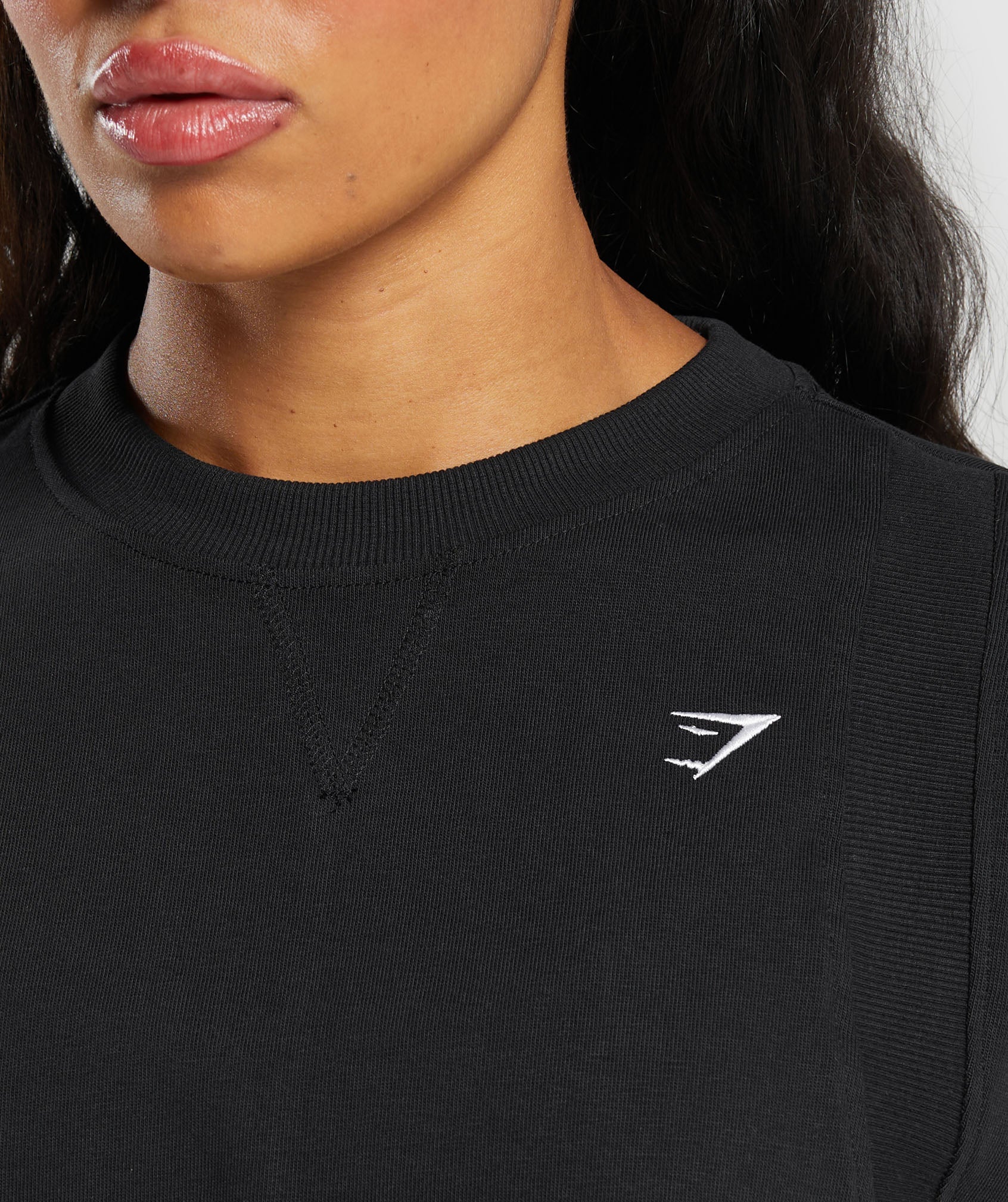 Heavyweight Cotton Crop T-Shirt Black