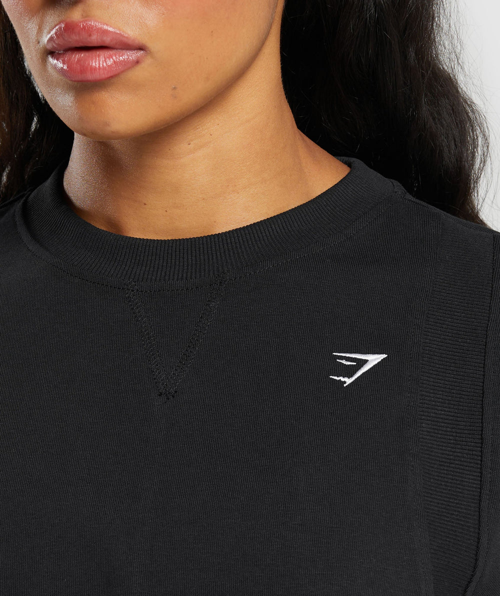 Heavyweight Cotton Crop T-Shirt Black