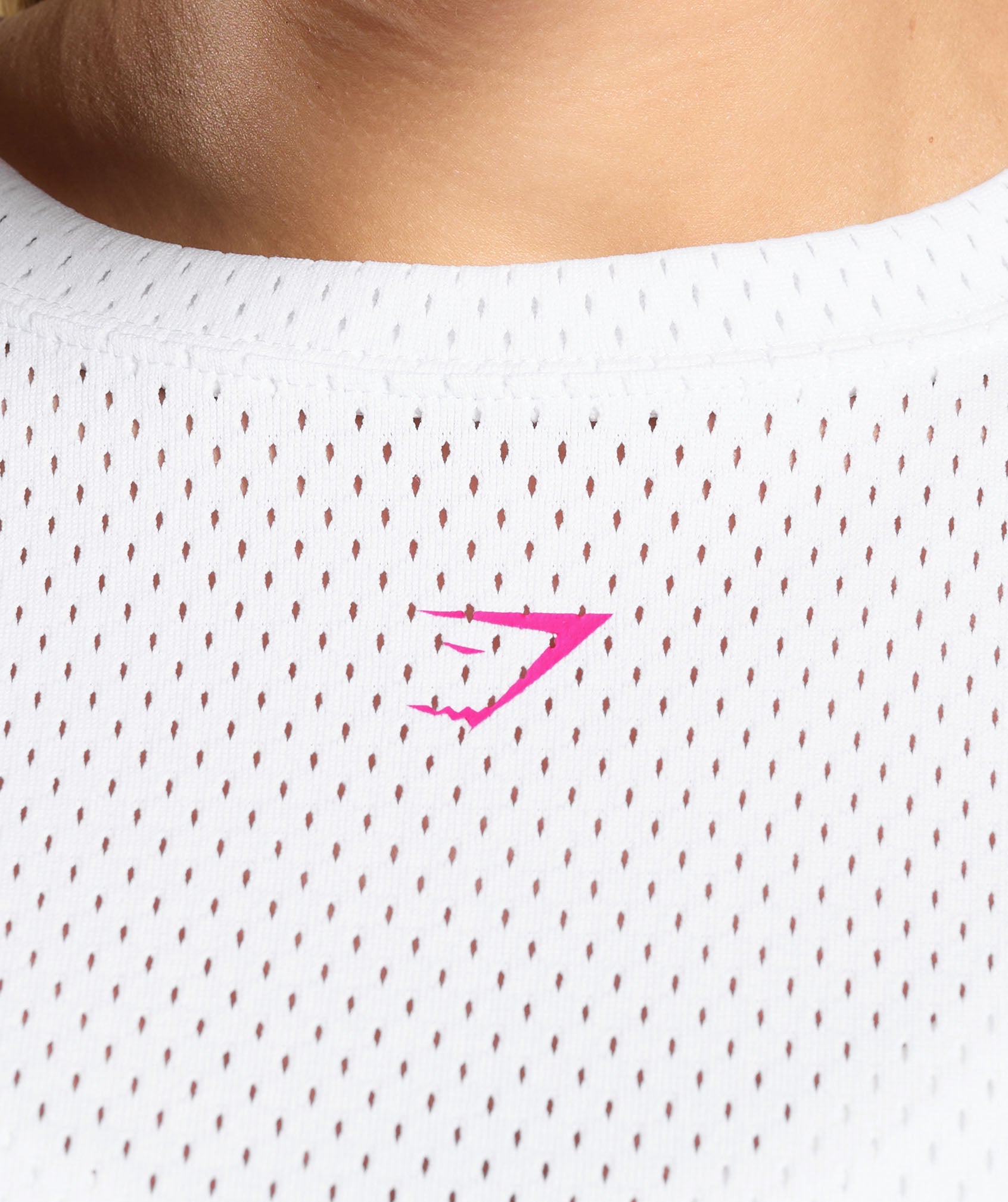 Mesh Graphic Oversized T-Shirt White