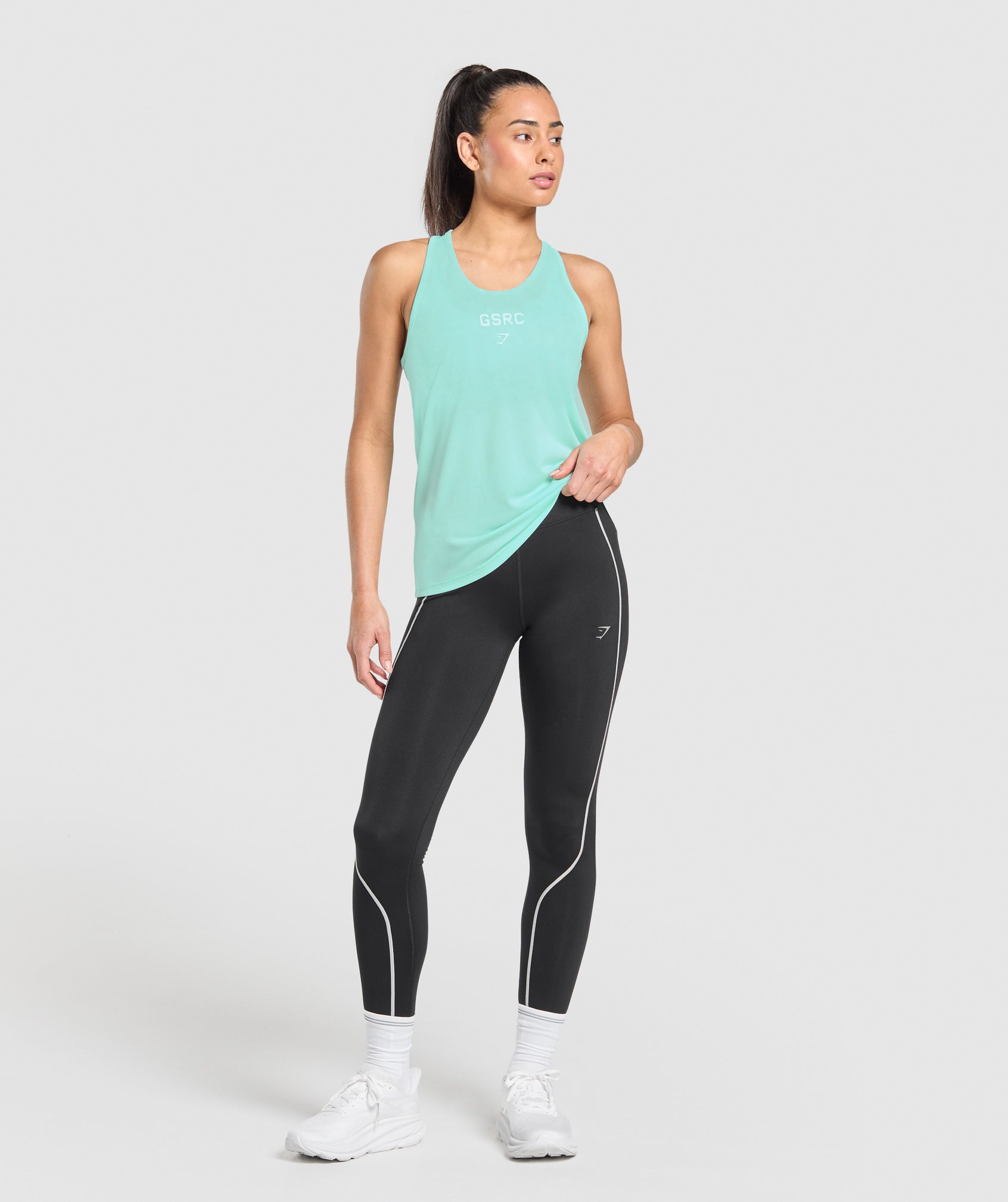 Run Club Graphic Tank Pop Turquoise