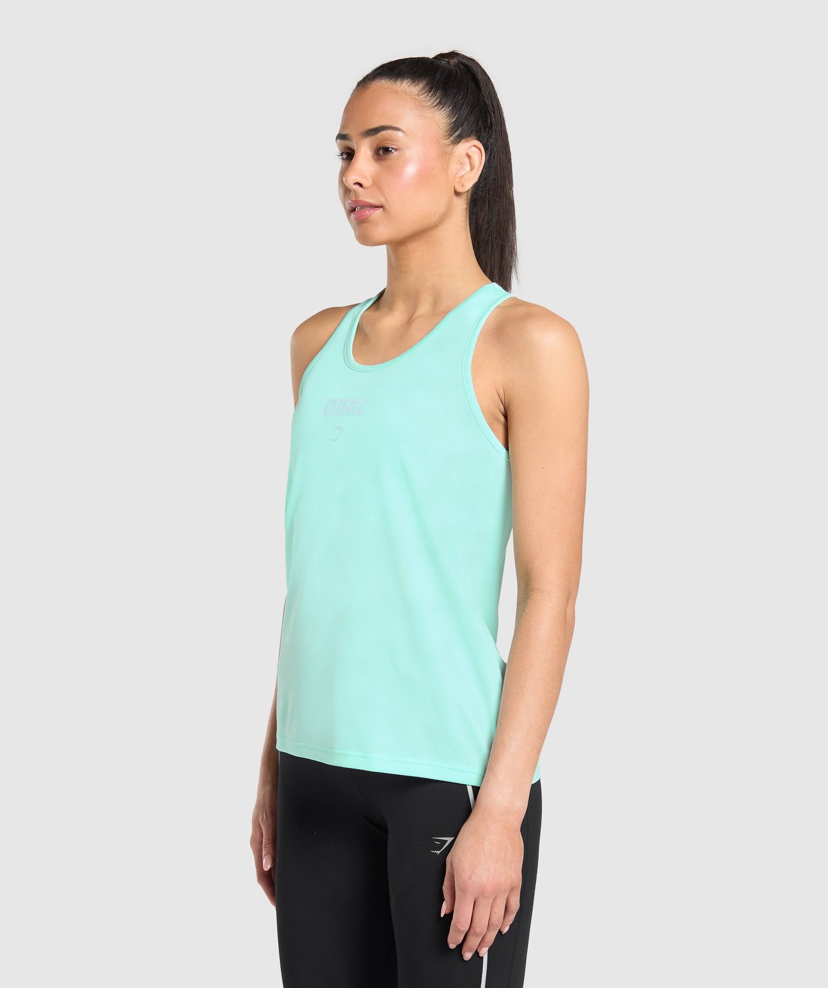 Run Club Graphic Tank Pop Turquoise
