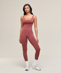 Soft Sculpt Tank With Shelf Washed Berry Pink