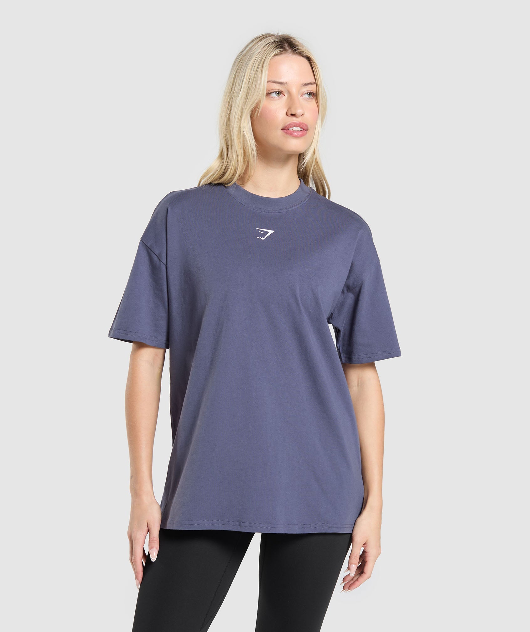 Trace Graphic Oversized T-Shirt Weighted Purple
