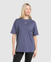 Trace Graphic Oversized T-Shirt Weighted Purple