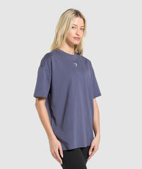 Trace Graphic Oversized T-Shirt Weighted Purple