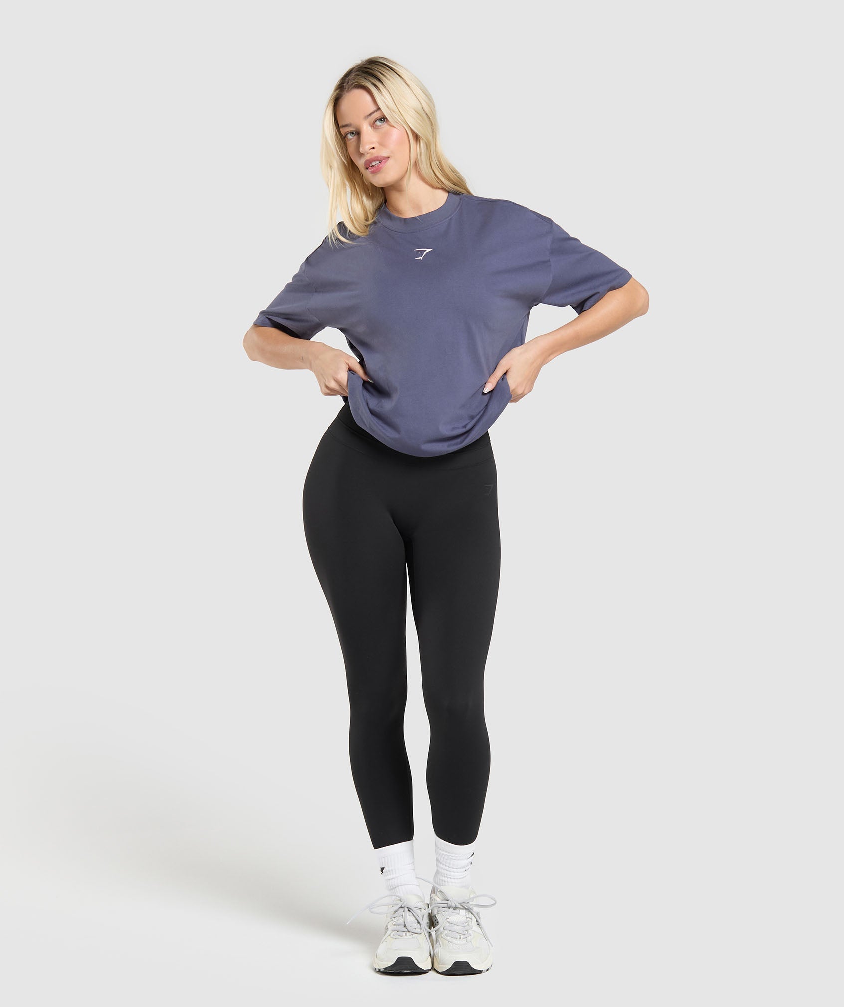 Trace Graphic Oversized T-Shirt Weighted Purple