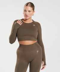 Vital Crop Top Espresso Marl