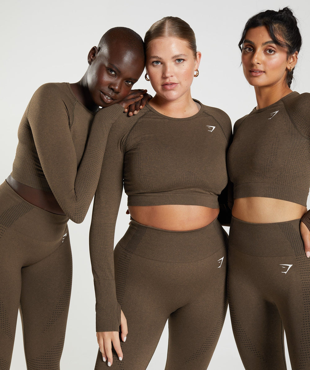 Vital Crop Top Espresso Marl