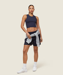 everywear Ribbed Body Tank Heavy Blue