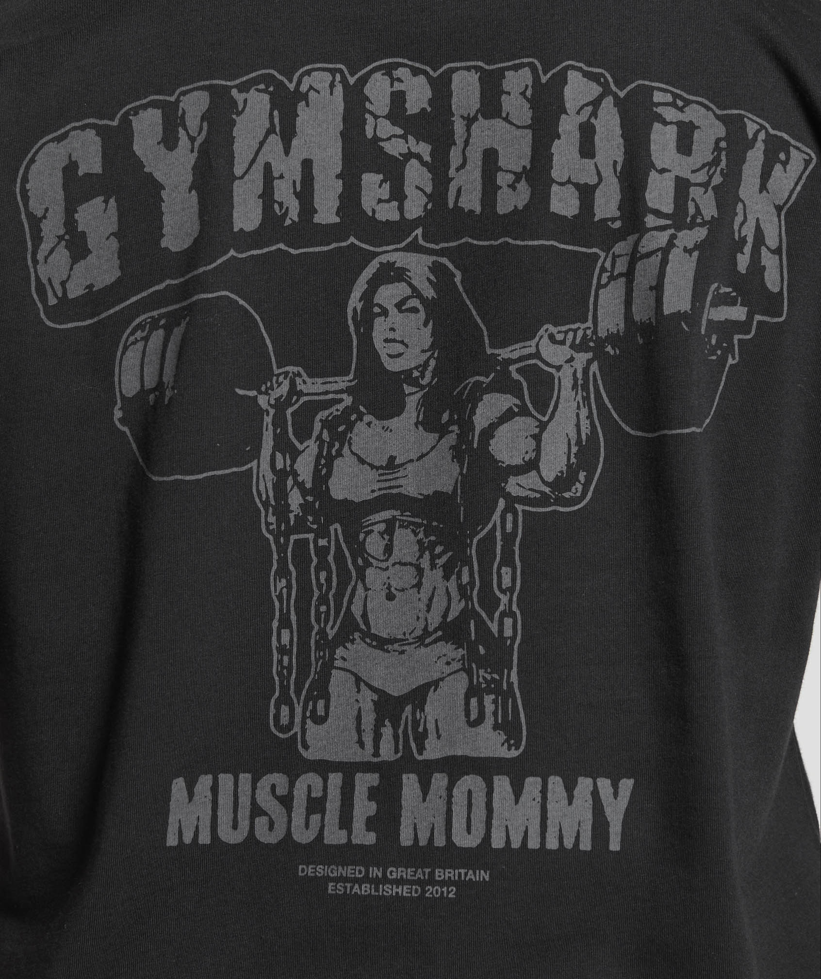 Gritty Muscle Mommy Graphic T-Shirt Black