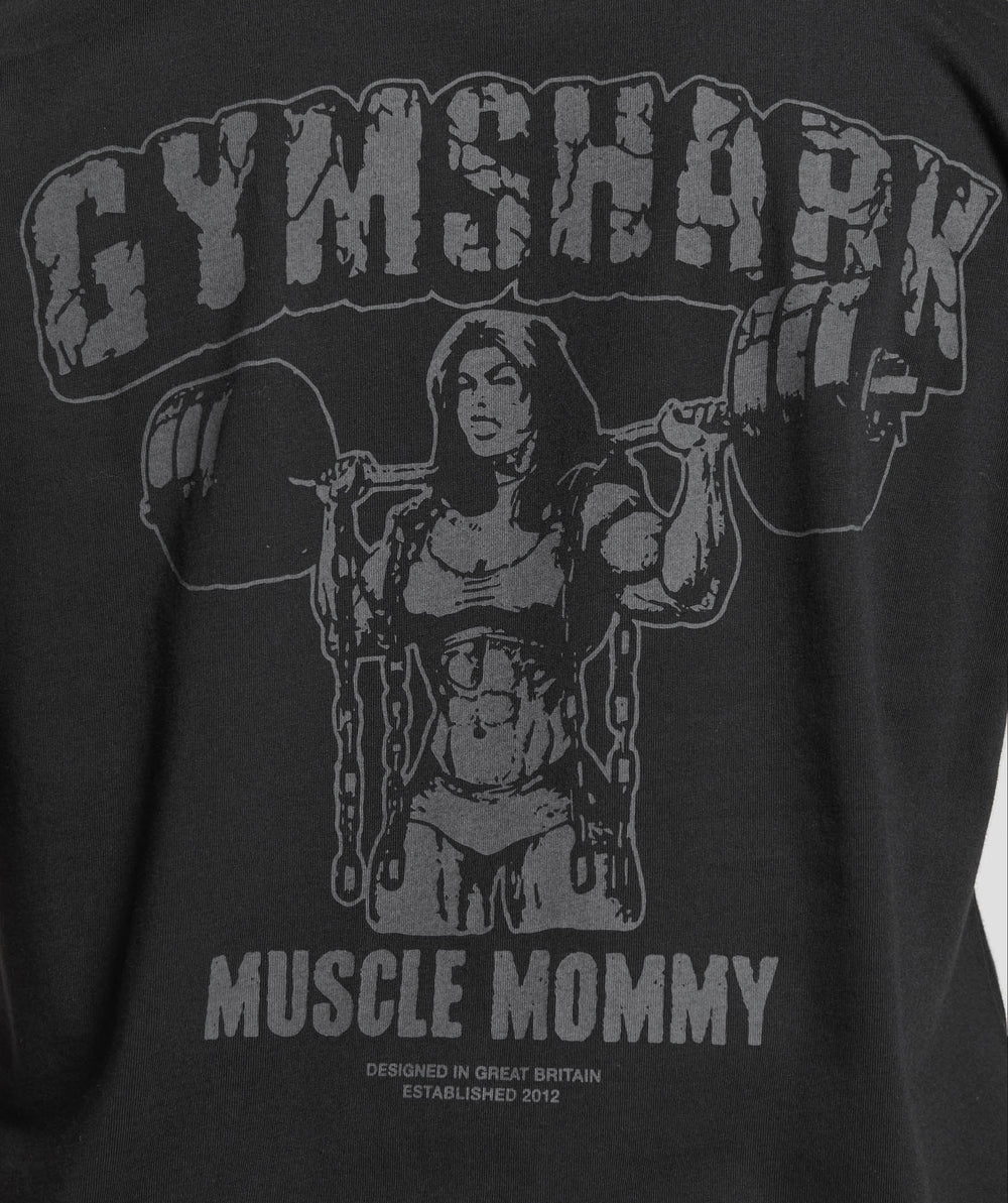 Gritty Muscle Mommy Graphic T-Shirt Black