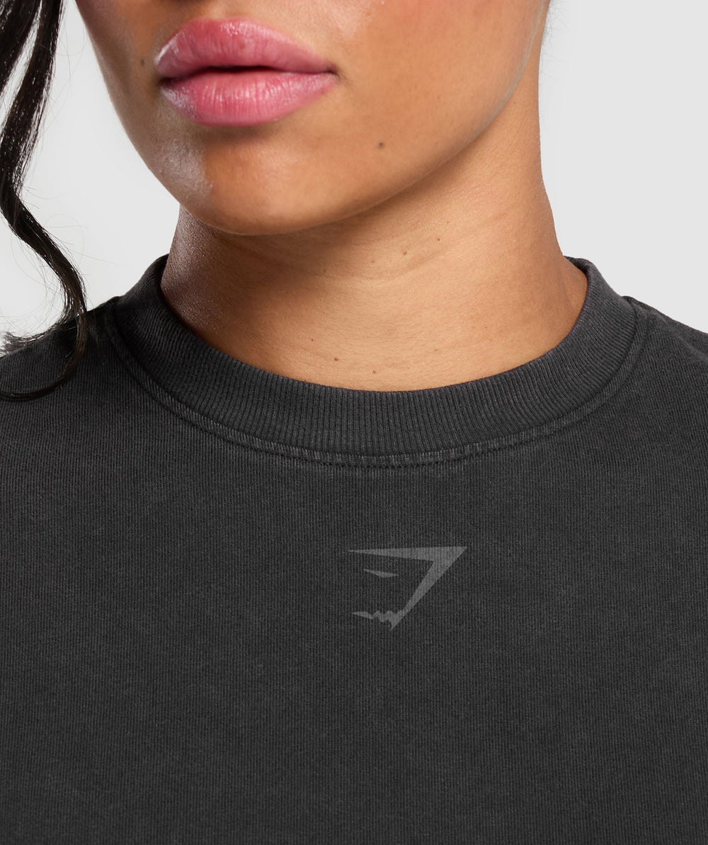 Power Oversized Long Sleeve Top Black
