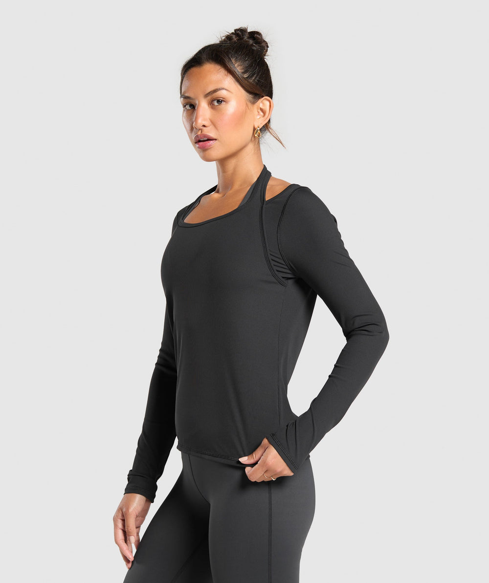 Elevate Long Sleeve Top Black