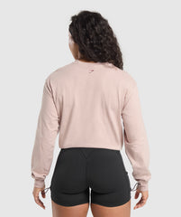 Retro Lifting Long Sleeve T-Shirt Muted Pink