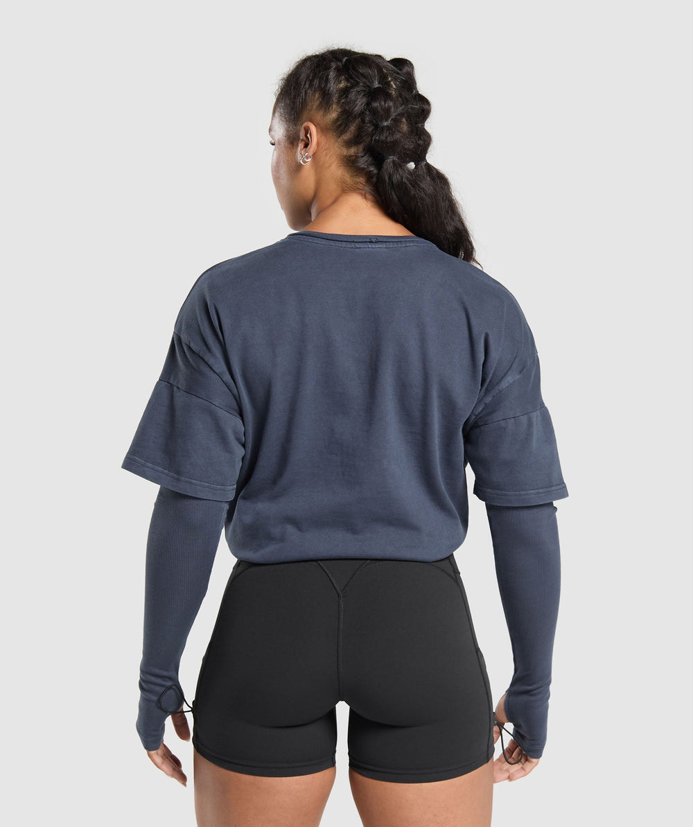 Premium Legacy Washed 2-in-1 Long Sleeve Heavy Blue