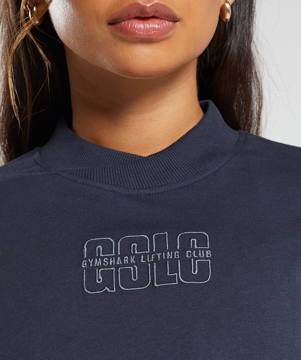 Outline Oversized Top Heavy Blue