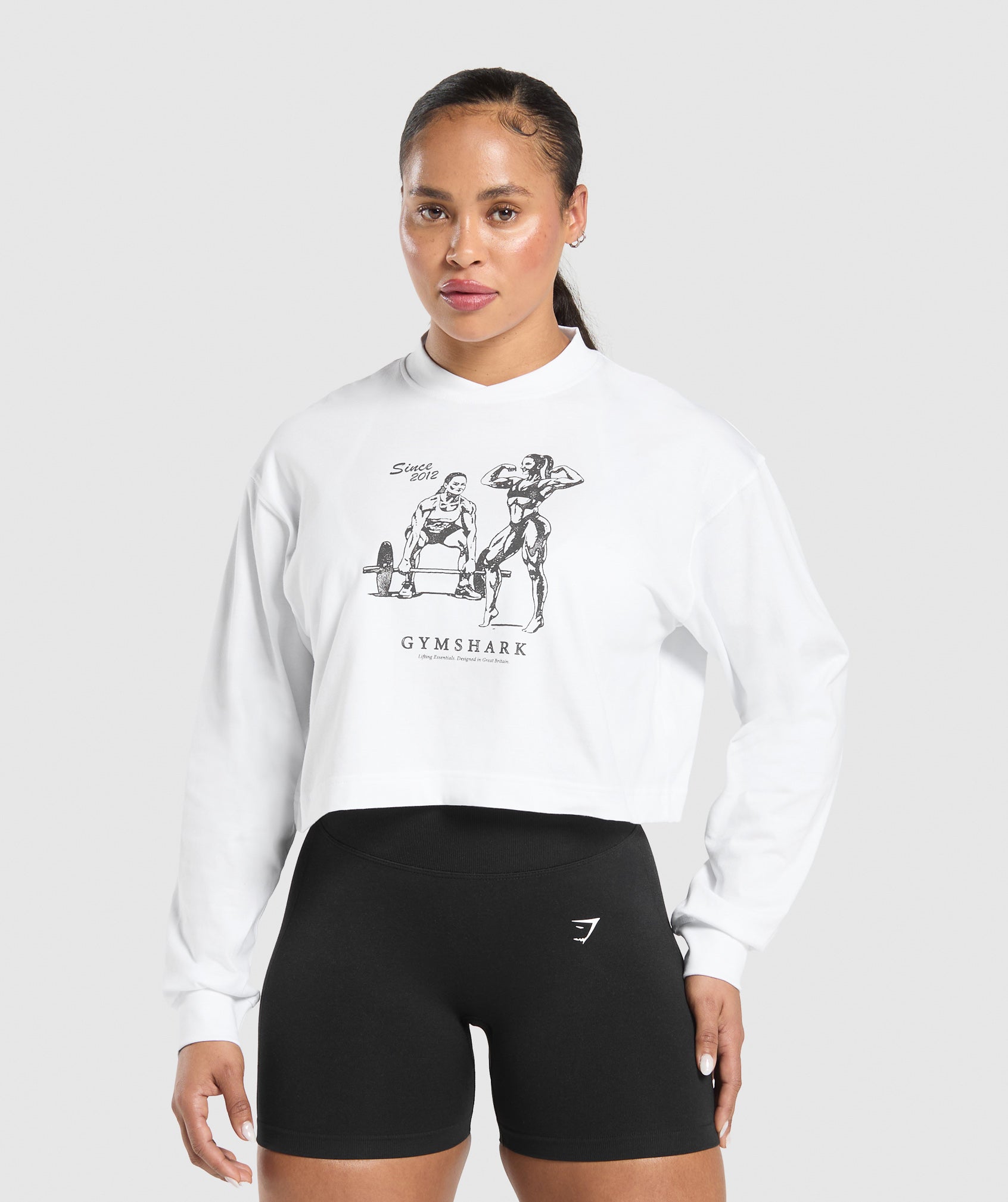 Two Strong Women Midi Long Sleeve Top White