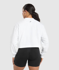 Two Strong Women Midi Long Sleeve Top White