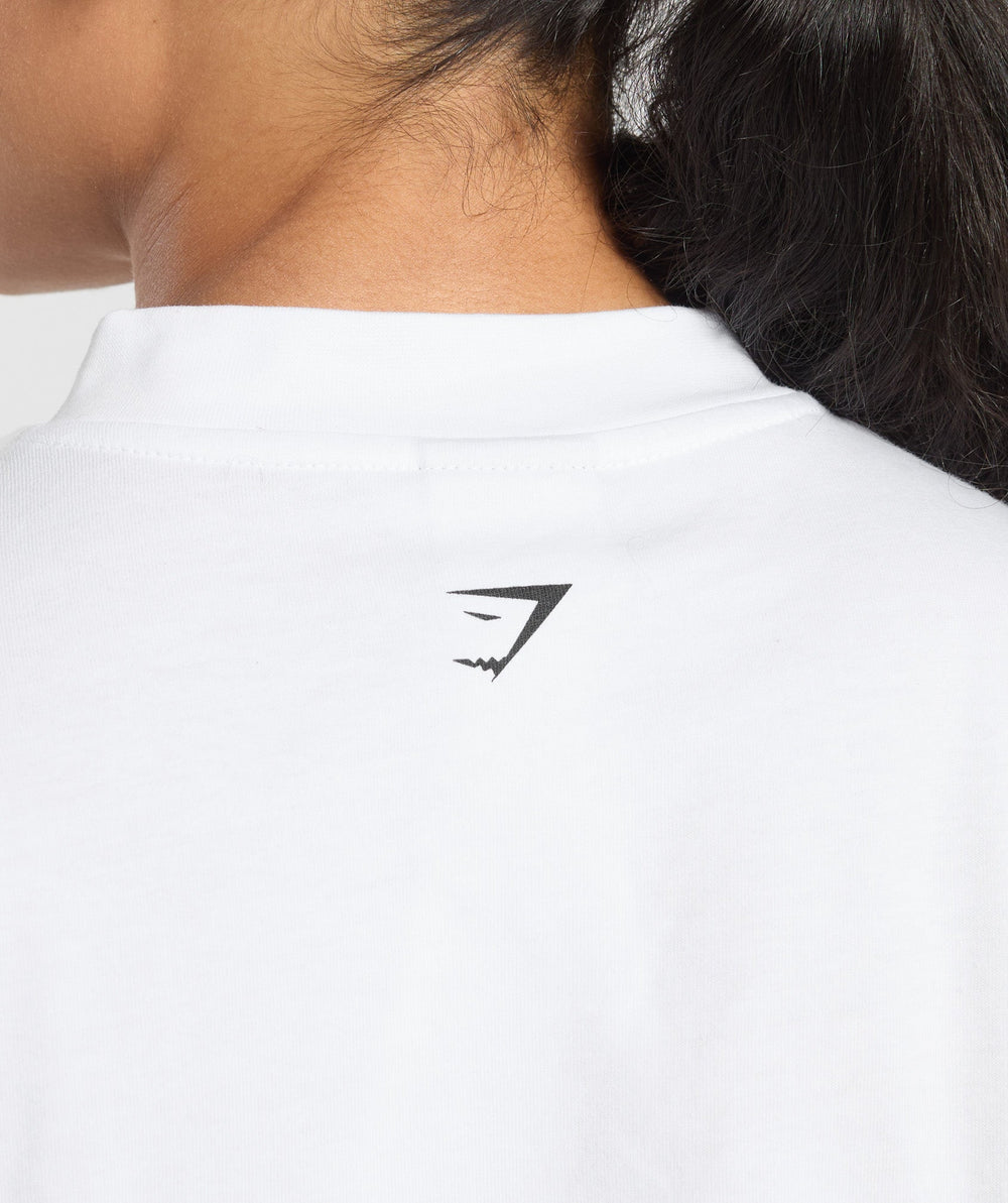 Two Strong Women Midi Long Sleeve Top White
