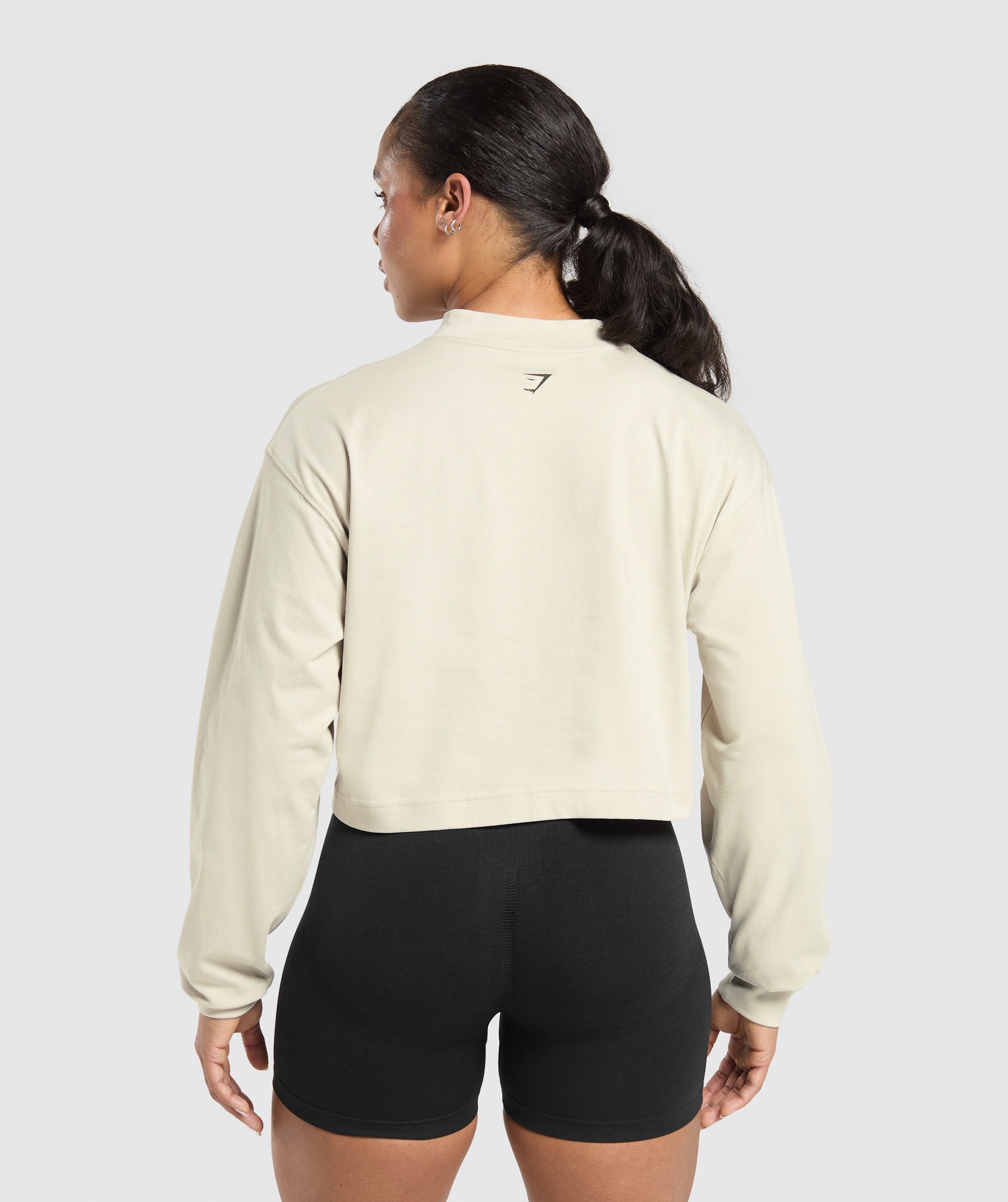 Two Strong Women Midi Long Sleeve Top Pebble Grey
