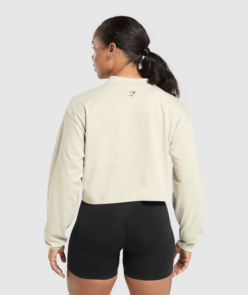 Two Strong Women Midi Long Sleeve Top Pebble Grey