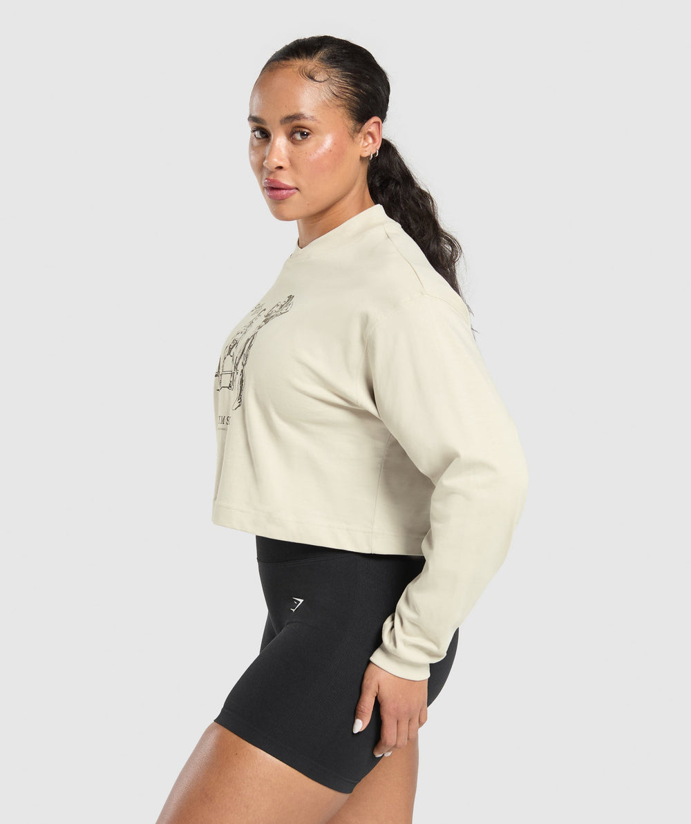 Two Strong Women Midi Long Sleeve Top Pebble Grey