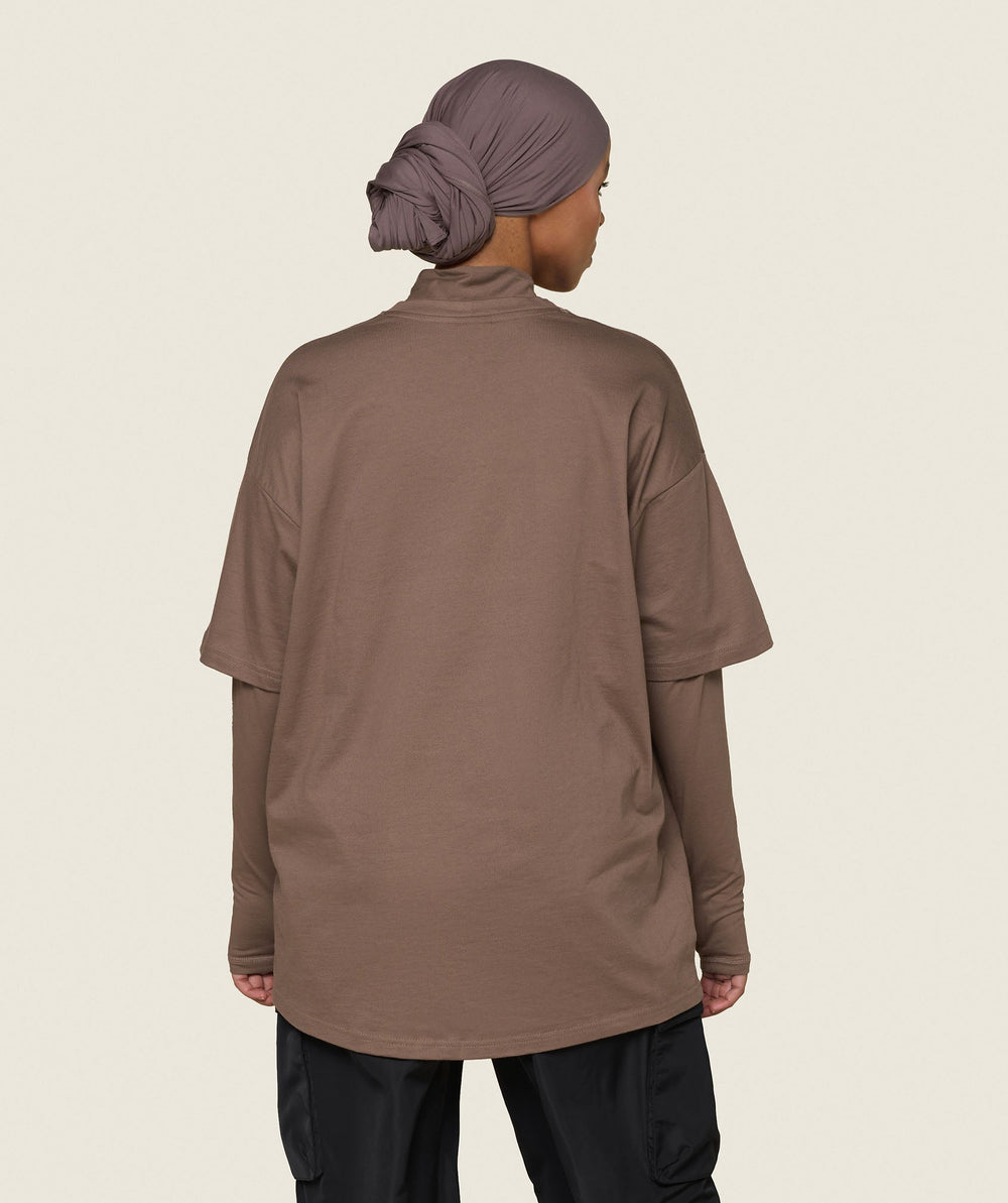 GS x Leana Deeb Oversized T-shirt Soul Brown