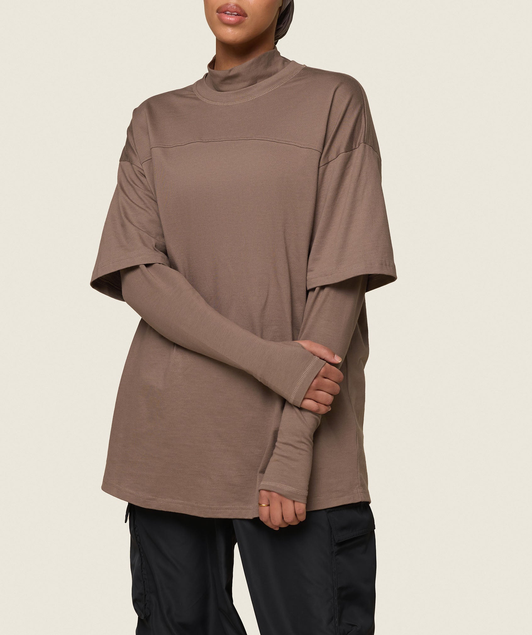 GS x Leana Deeb Oversized T-shirt Soul Brown