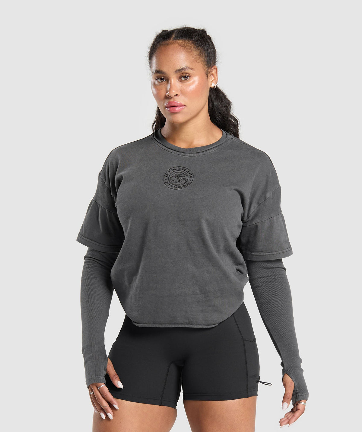 Premium Legacy Washed 2-in-1 Long Sleeve Black