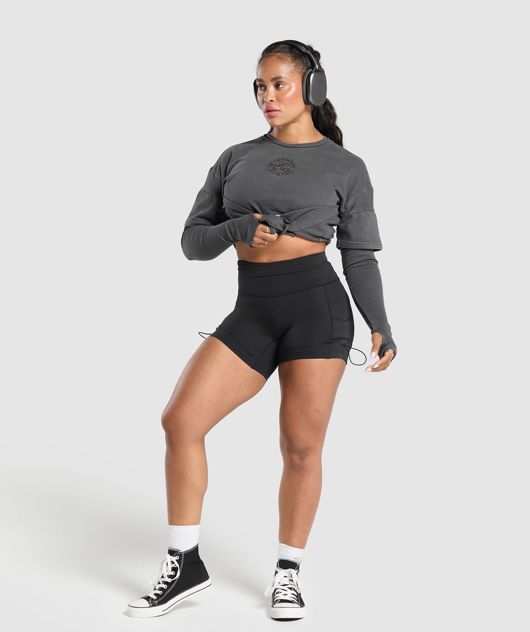 Premium Legacy Washed 2-in-1 Long Sleeve Black
