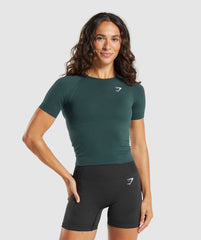 Vital Tight T-Shirt Woodland Green Marl