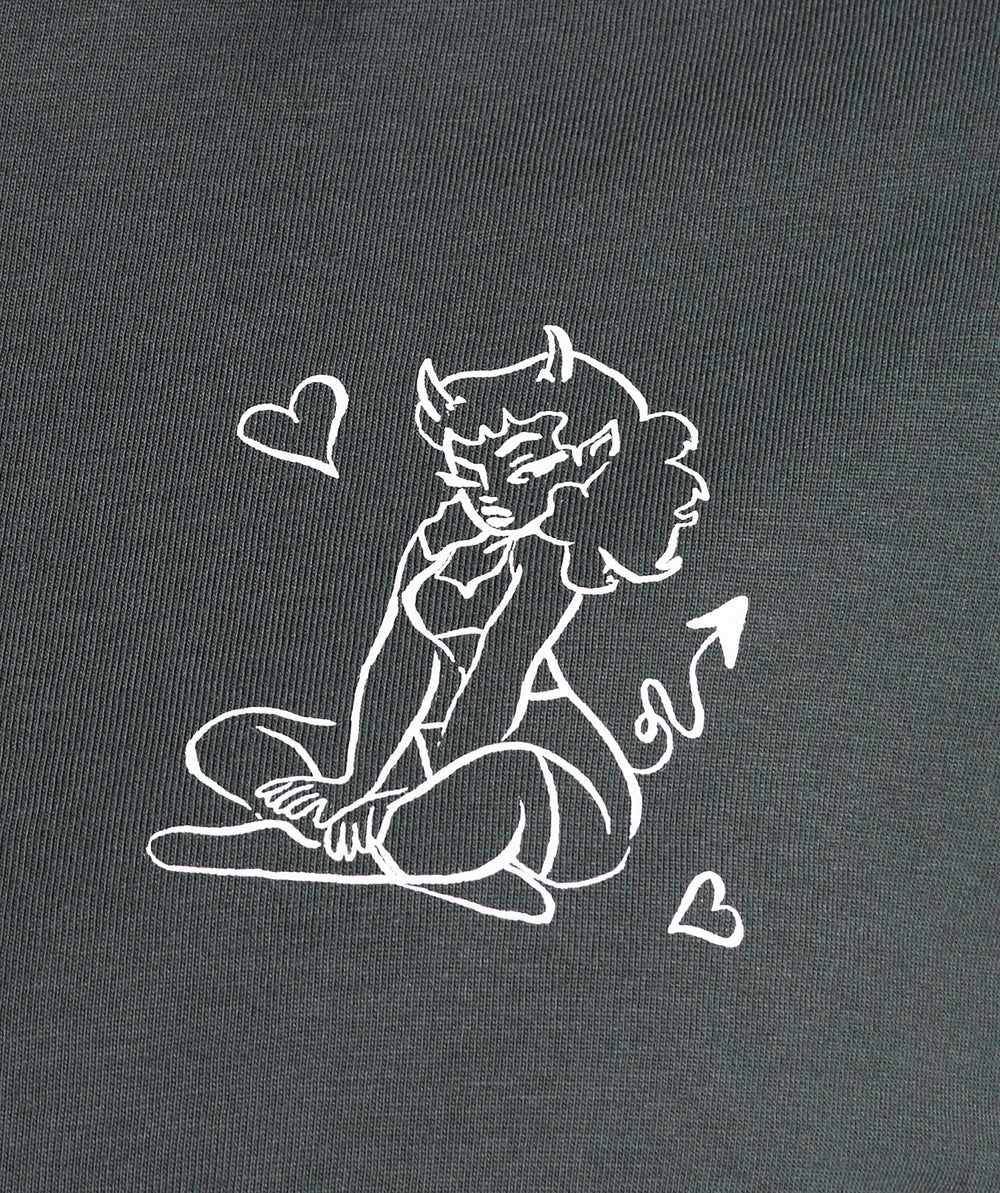 I Love Squats Long Sleeve Skater Asphalt Grey